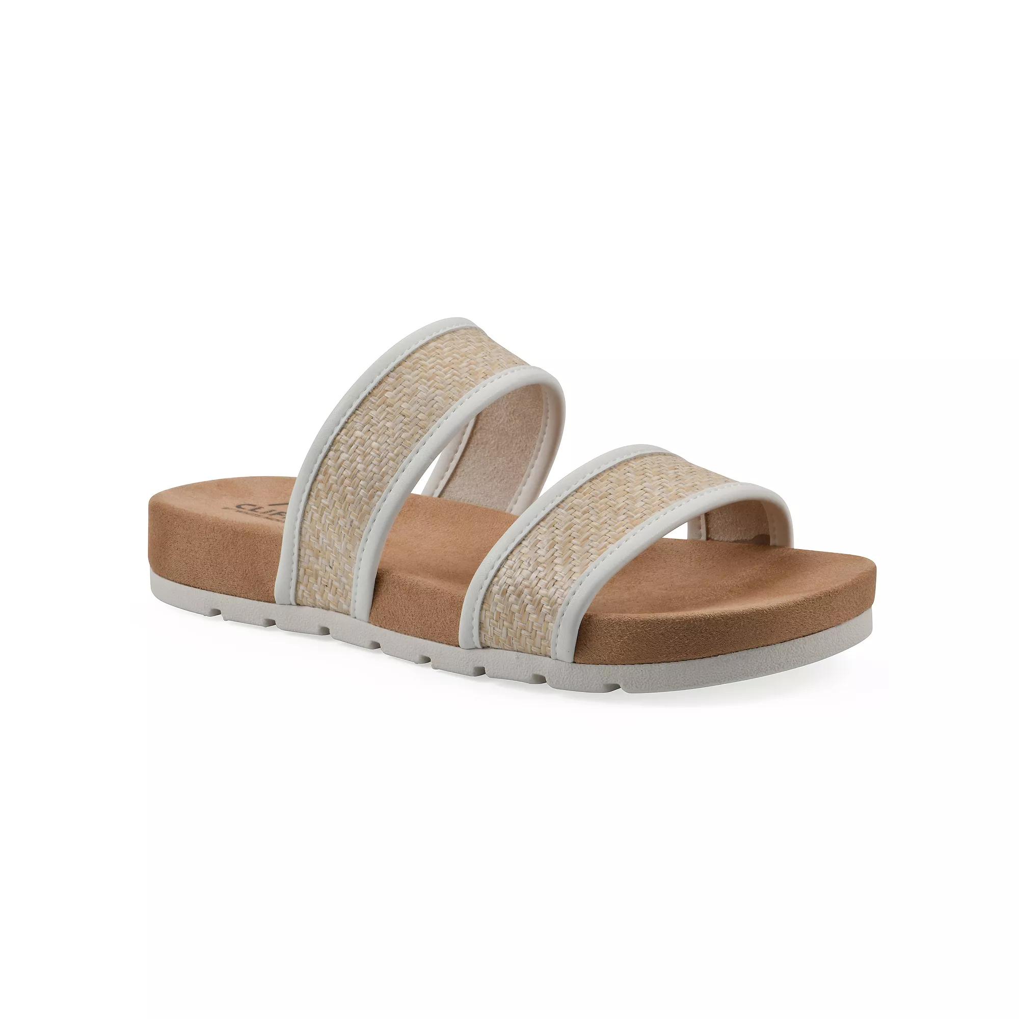 Cliffs by White Mountain Women's Slide Sandals, Size: 8 Medium, White Smo Product Image