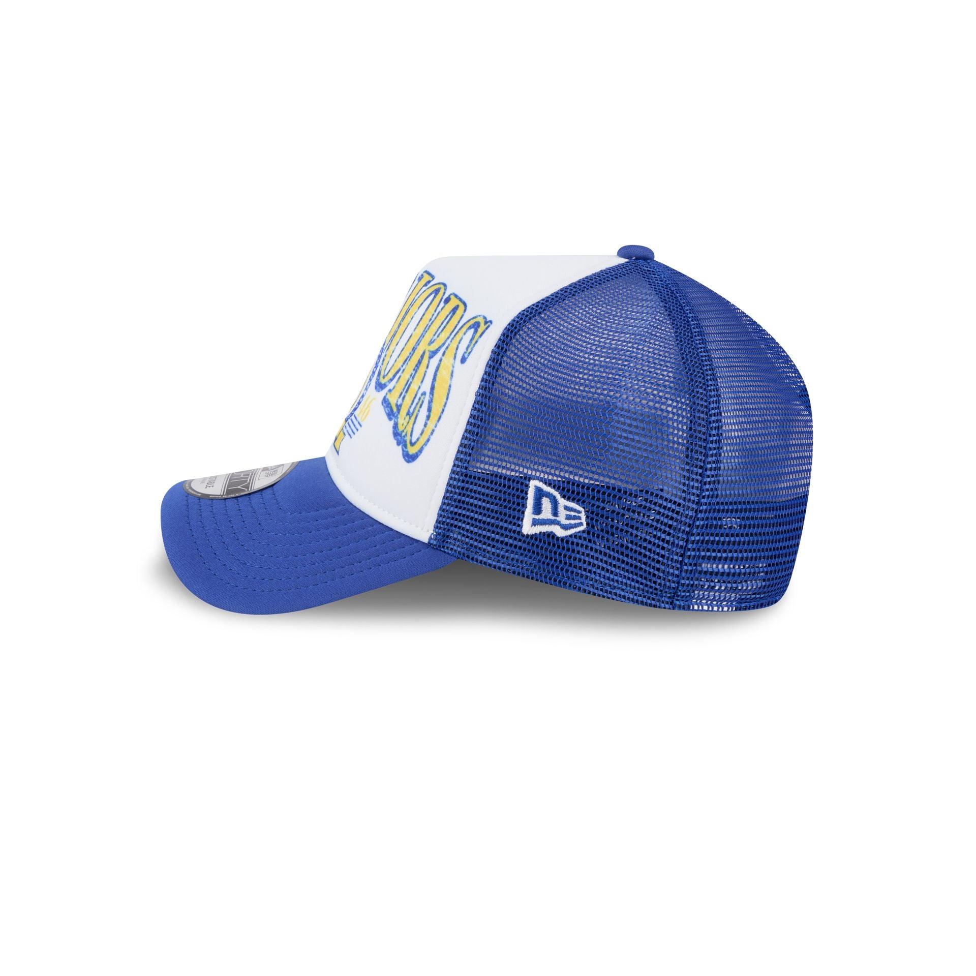 Golden State Warriors Distressed 9FORTY A-Frame Trucker Hat Male Product Image