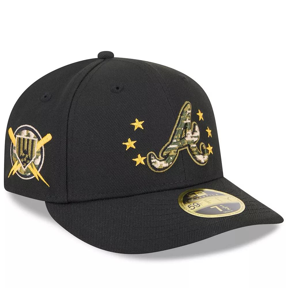 Men's New Era Black Atlanta Braves 2024 Armed Forces Day Low Profile 59FIFTY Fitted Hat,  Product Image