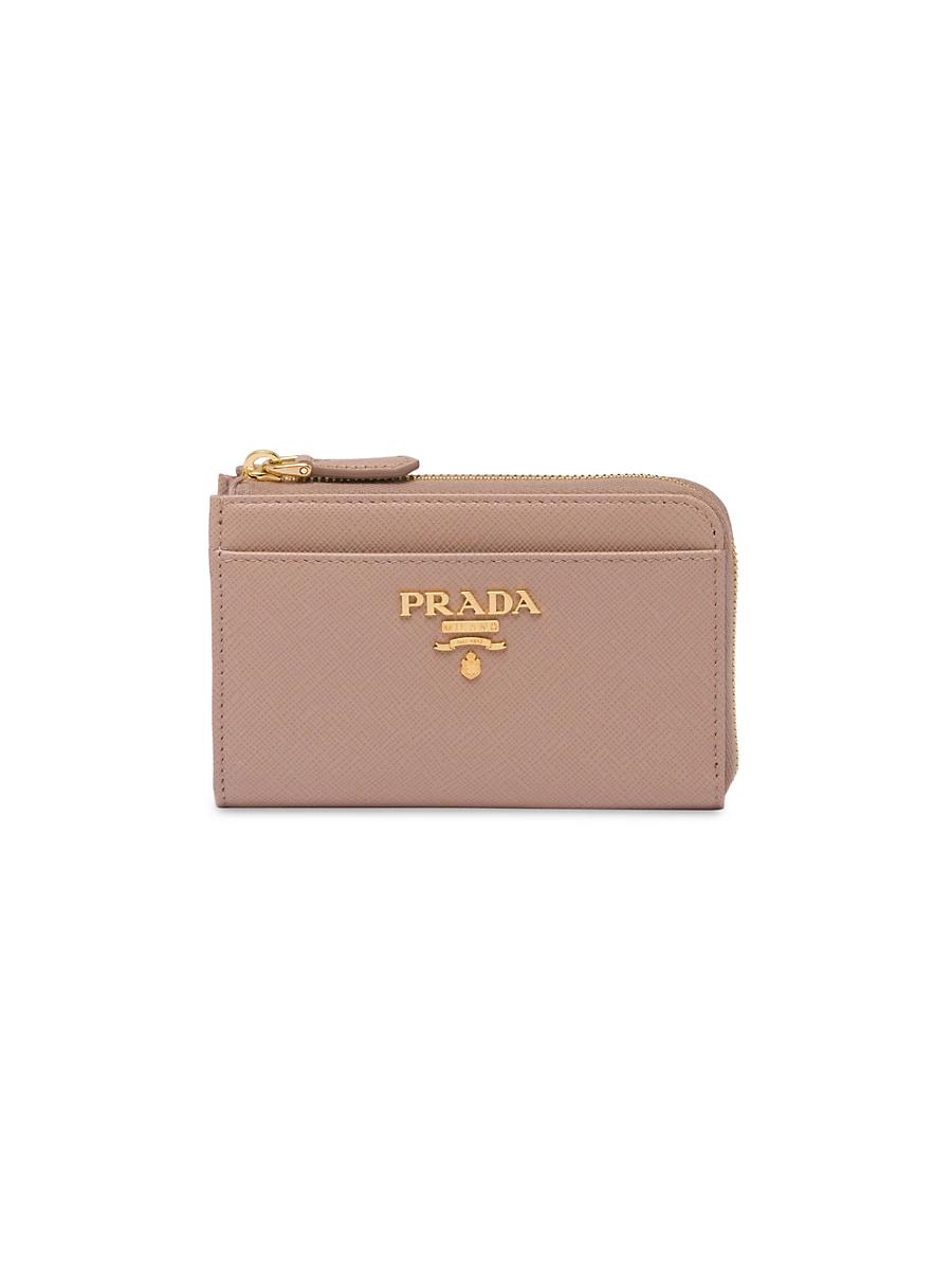 Womens Saffiano Leather CardCase Keychain Product Image