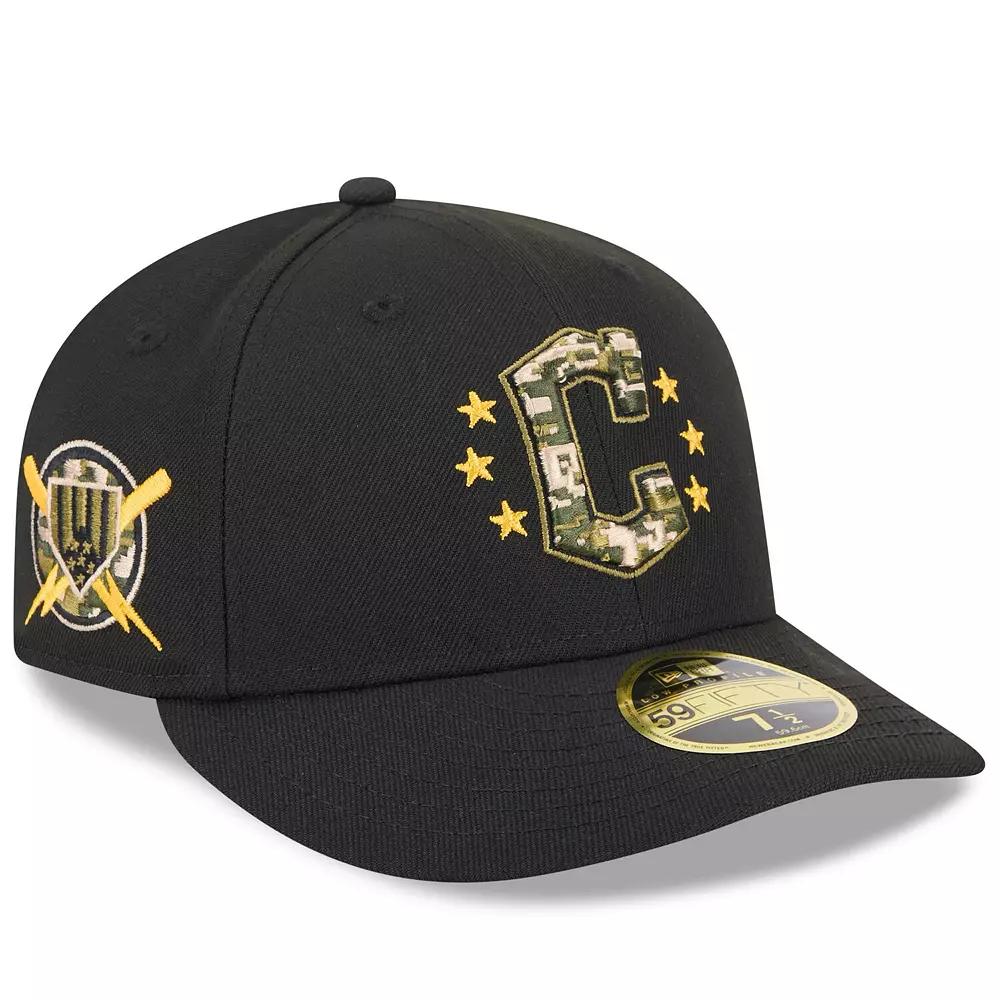 Men's New Era Black Cleveland Guardians 2024 Armed Forces Day Low Profile 59FIFTY Fitted Hat,  Product Image