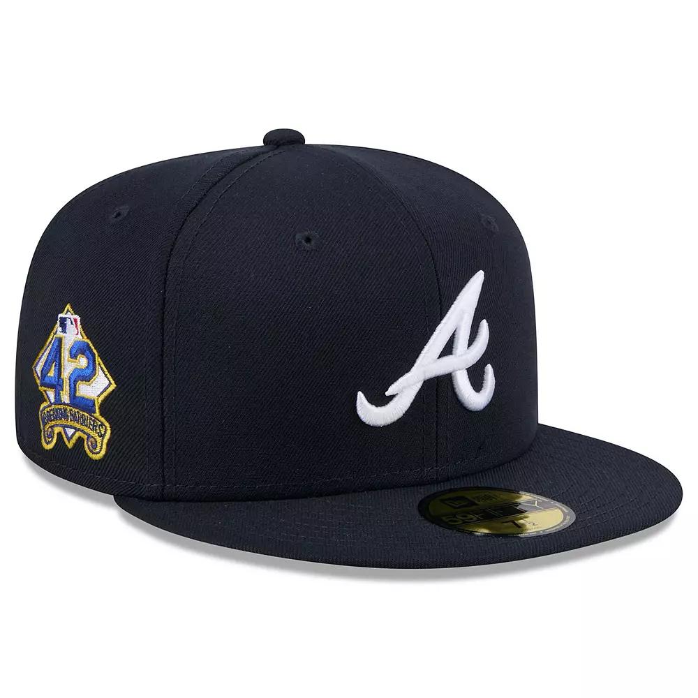 Men's New Era Navy Atlanta Braves 2025 Jackie Robinson Day 59FIFTY Fitted Hat,  Product Image