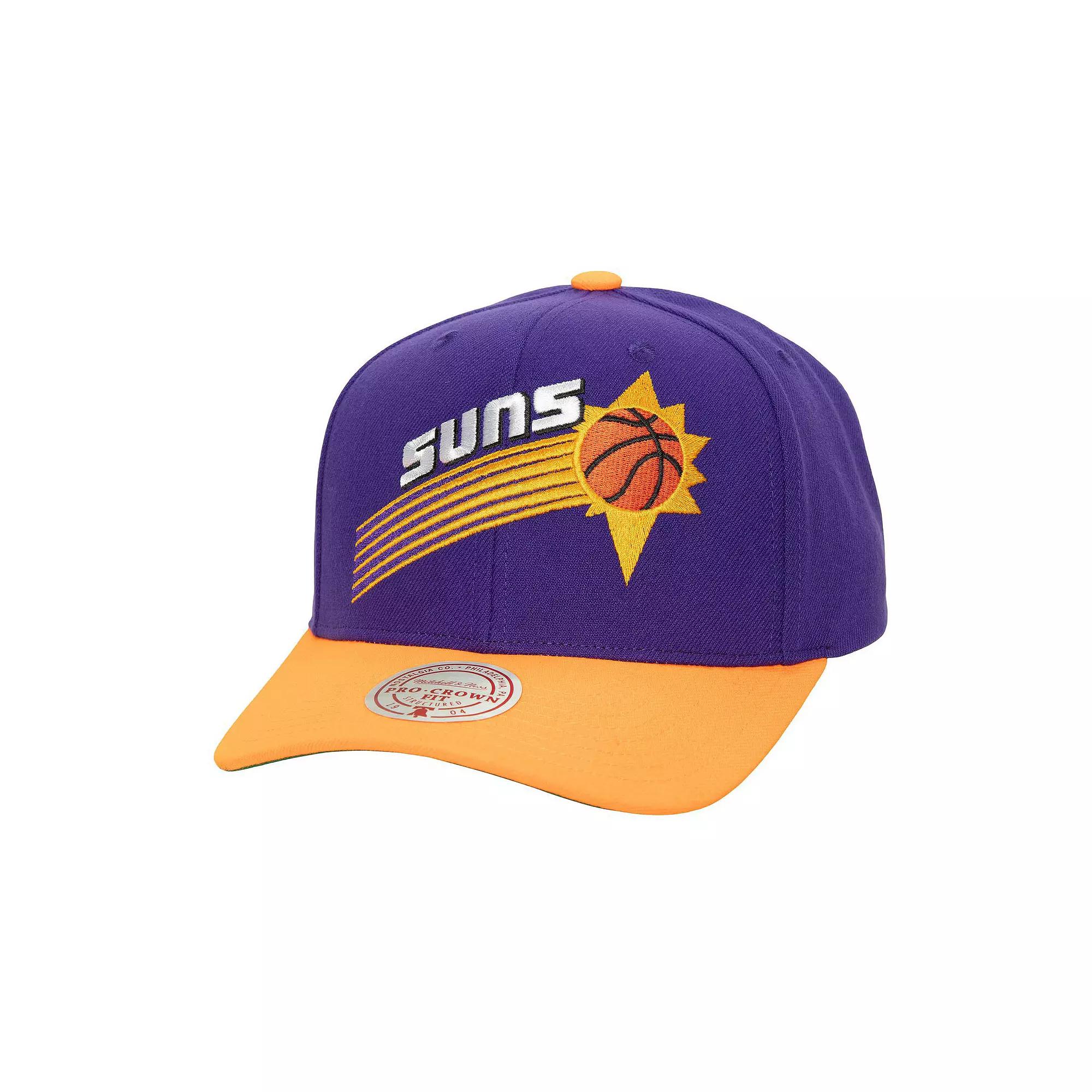 Men's Mitchell & Ness Purple/Orange Phoenix Suns Soul XL Logo Pro Crown Snapback Hat, Phx Purple Product Image
