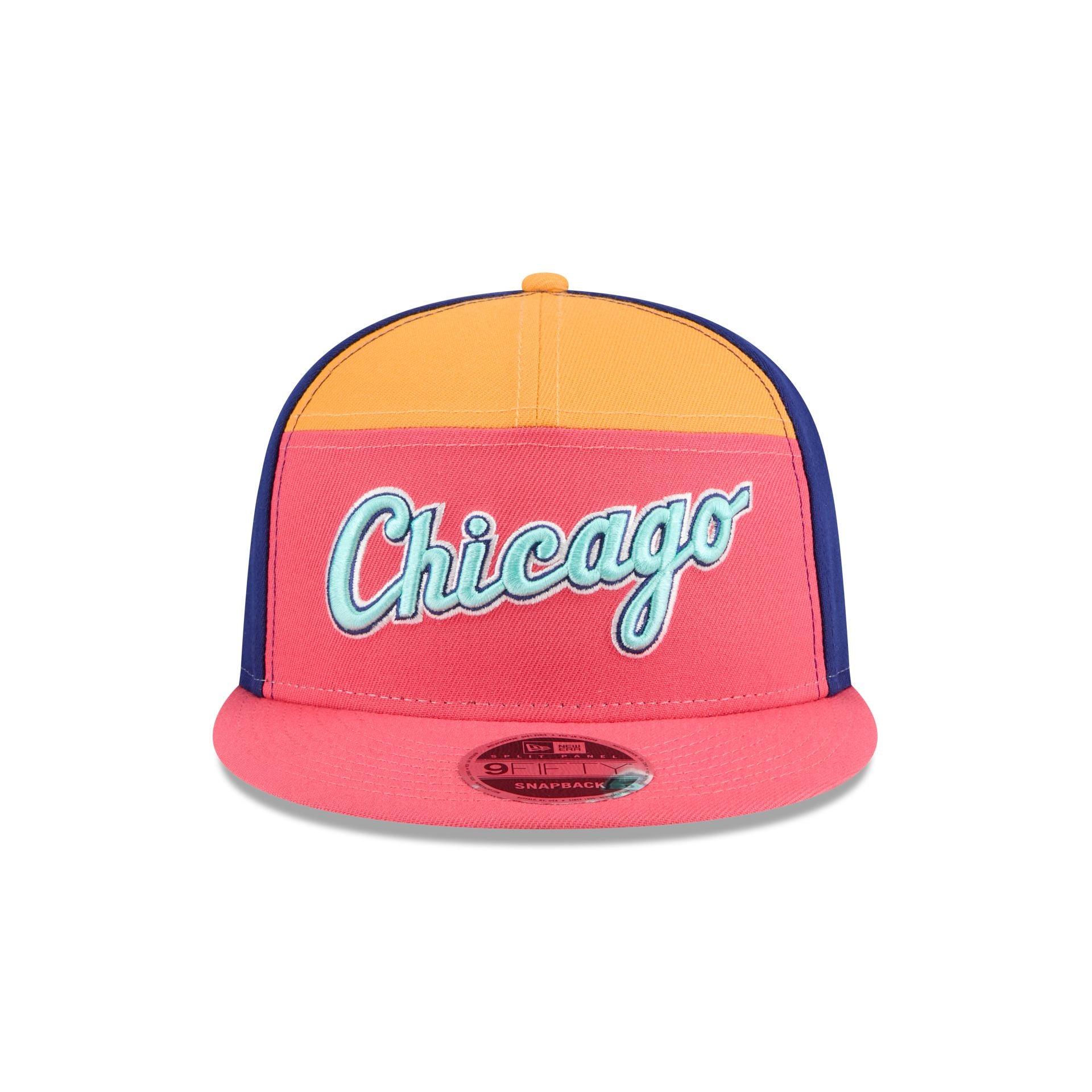 Chicago White Sox Coral Split Panel 9FIFTY Snapback Hat Male Product Image