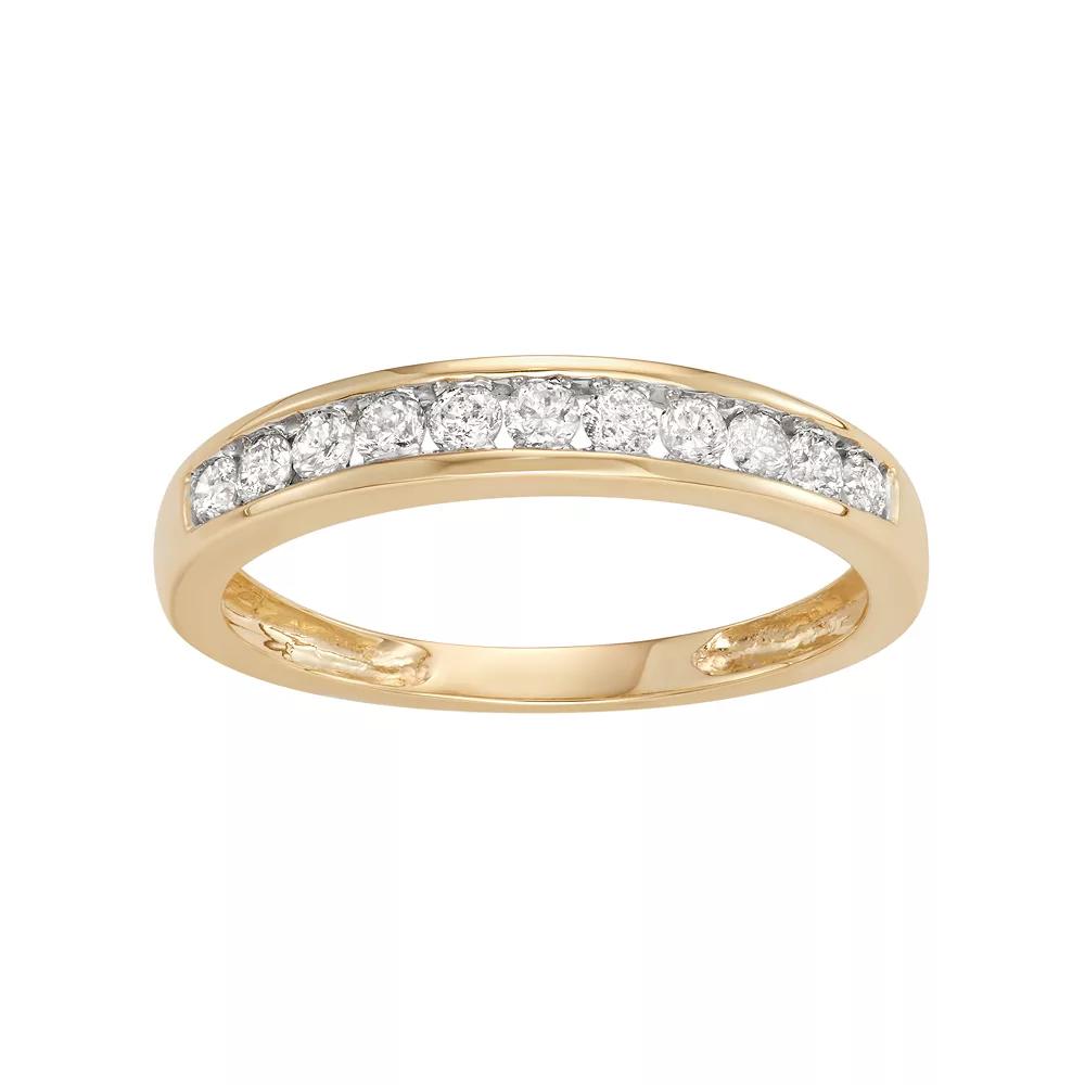 HDI 10k Gold 1/4 Carat T.W. Diamond Wedding Ring, Women's,  Product Image