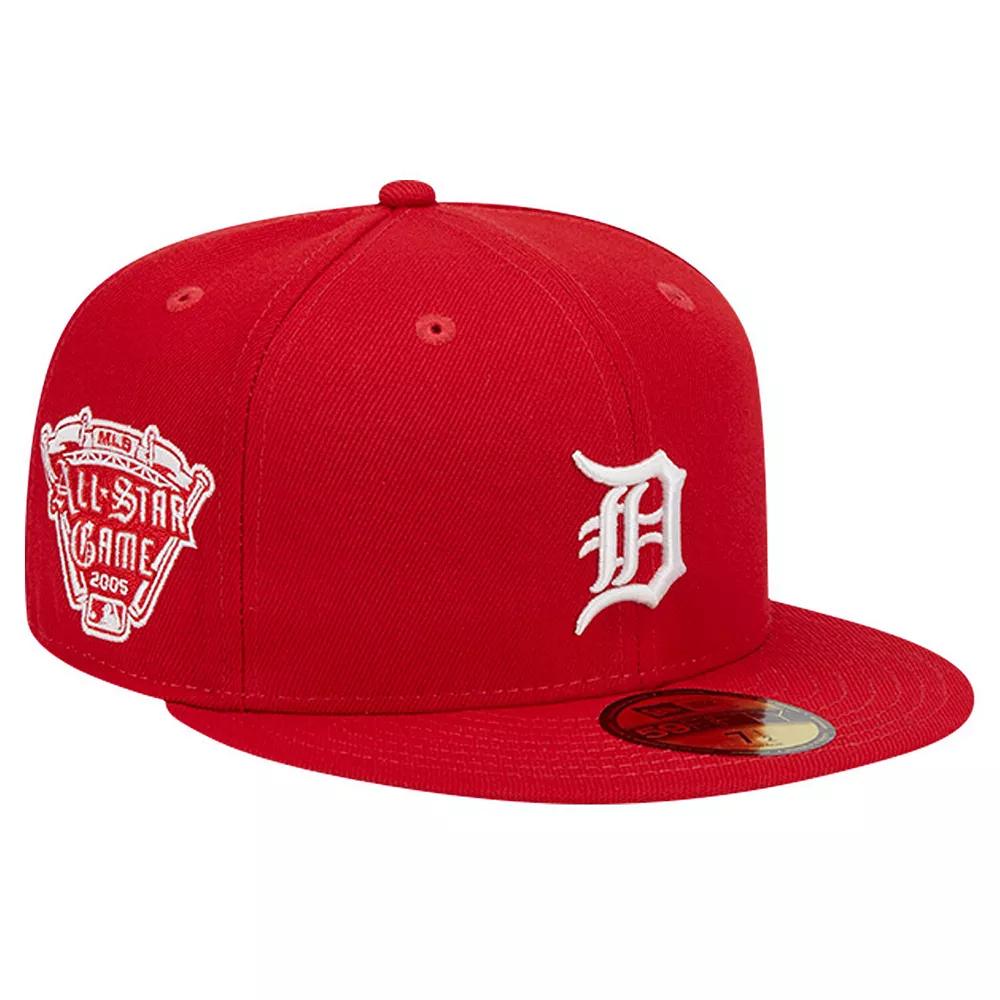 Men's New Era Red Detroit Tigers Logo 59FIFTY Fitted Hat, Size: 7 3/8 Product Image