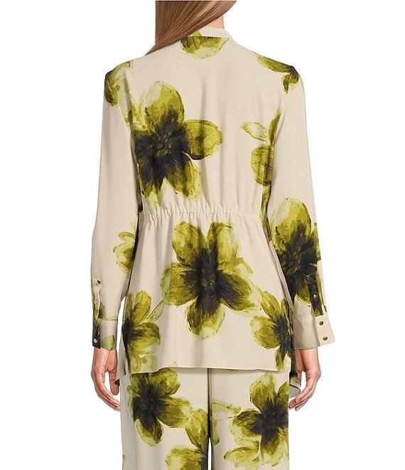 Investments Open Drape Front Long Sleeve Button Cuff Novelty Jacket Product Image