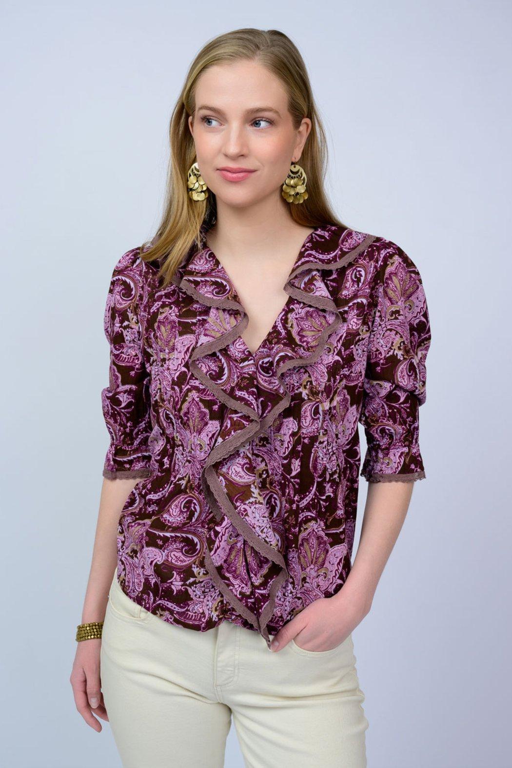 Paisley Ruffle Top Product Image