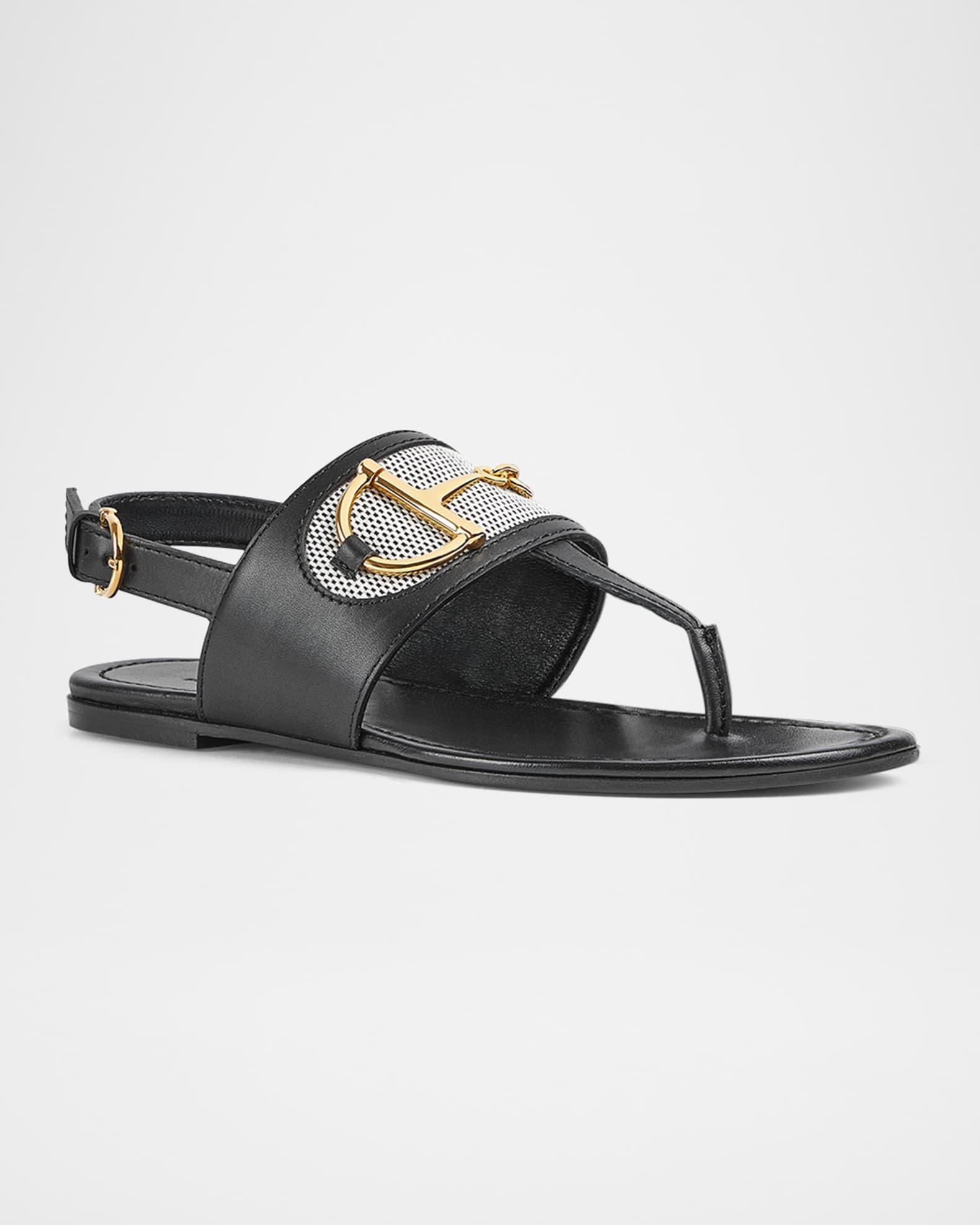 Horsebit Thong Slingback Sandals Product Image