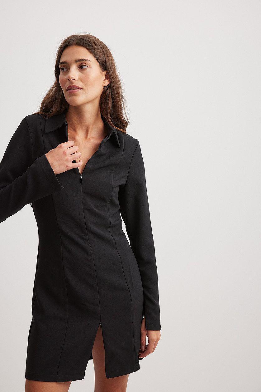 Zip Mini Dress Product Image