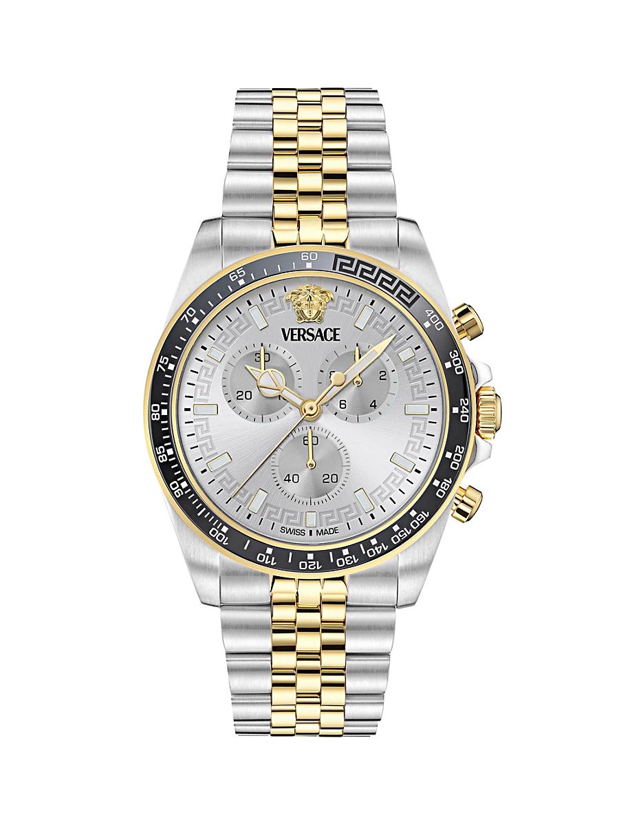 Mens Greca Chrono Wave Two-Tone Stainless-Steel Bracelet Watch/43MM Product Image