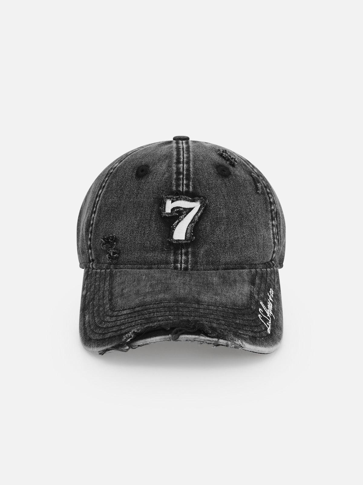 Number Washed Distressed Cap Product Image