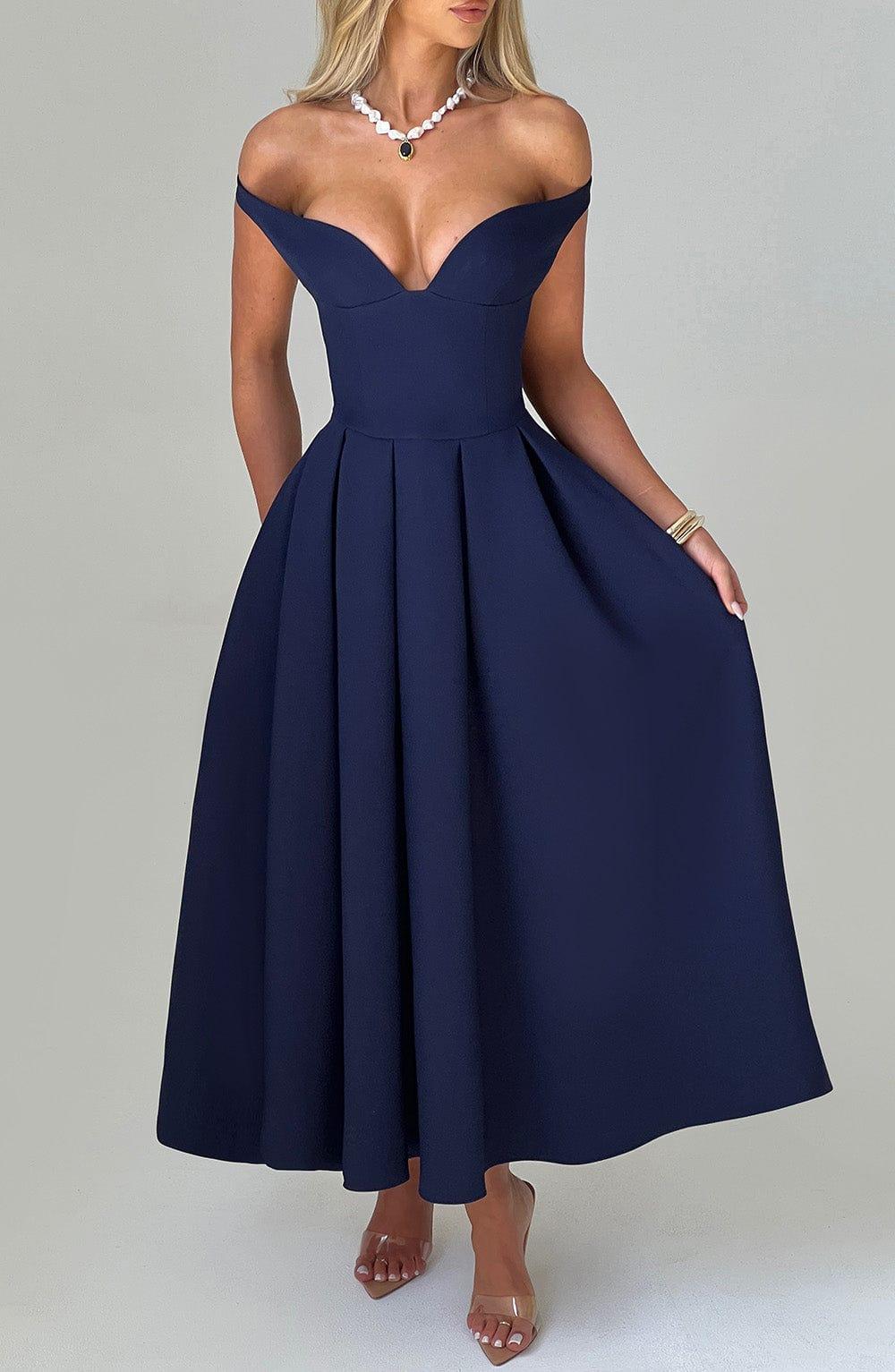 Lanetta Midi Dress - Navy Product Image