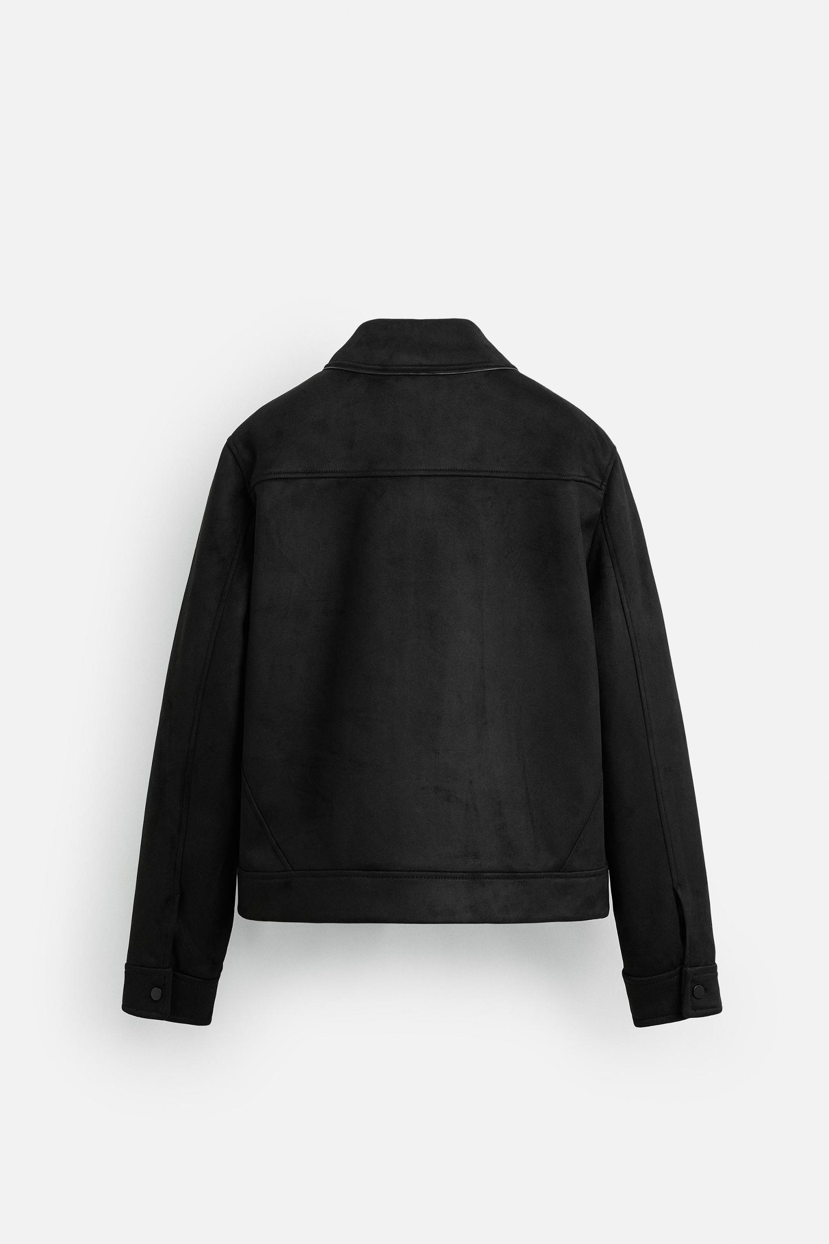 FAUX SUEDE REGULAR FIT JACKET Product Image