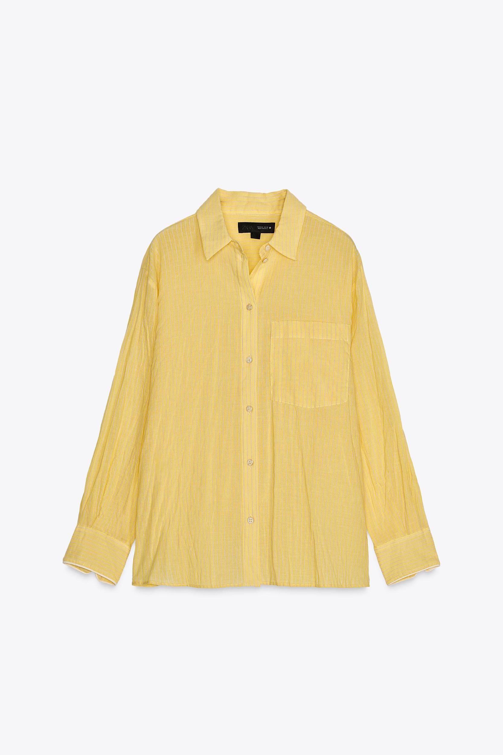 ZW COLLECTION STRIPED WRINKLED SHIRT Product Image
