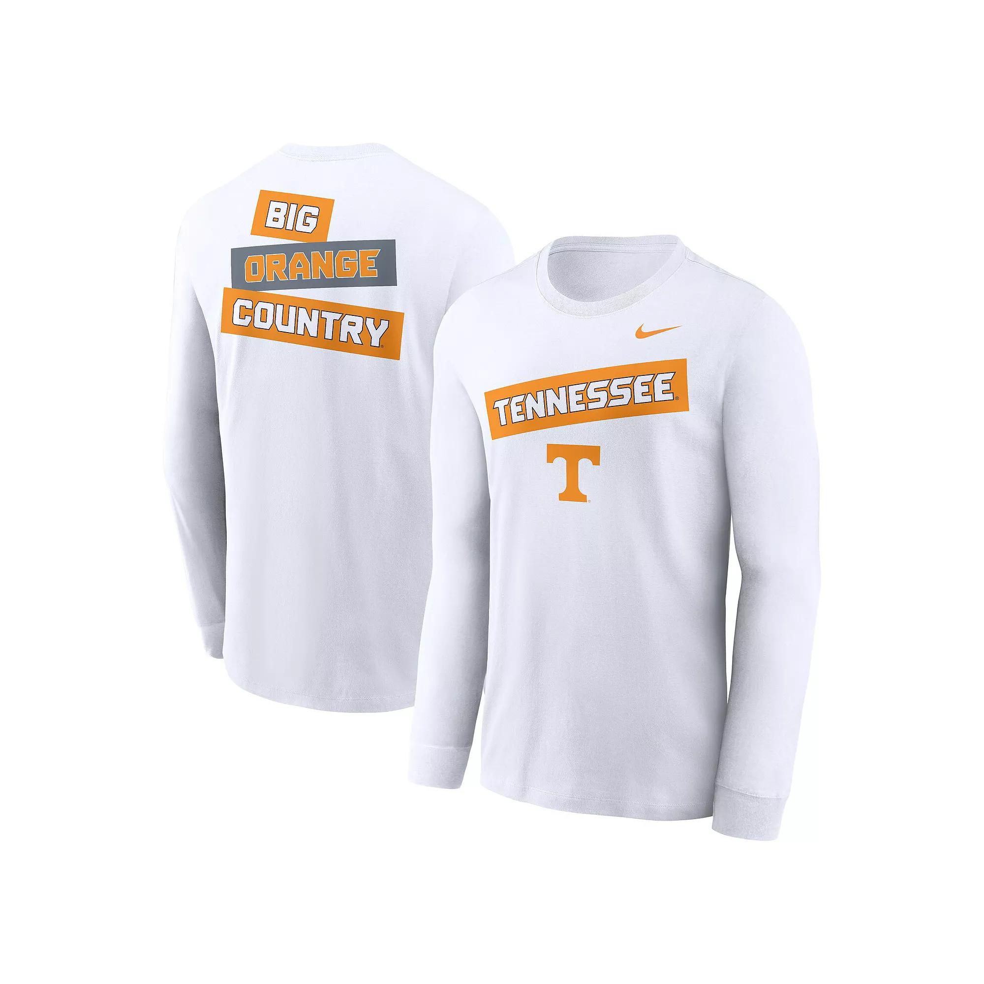 Men's Nike White Tennessee Volunteers Two-Hit Classic Location Long Sleeve T-Shirt, Size: Medium Product Image