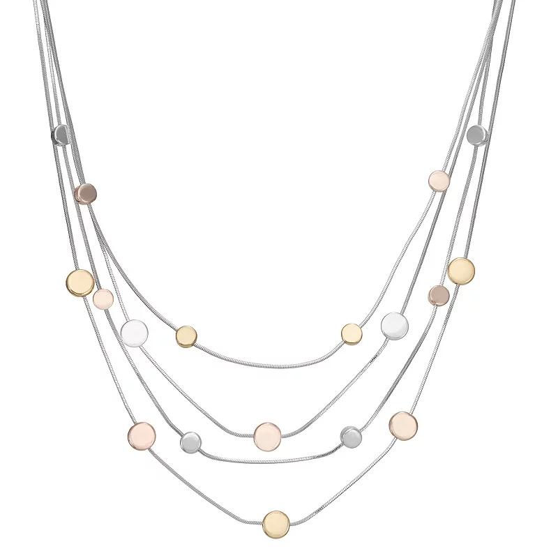 Napier Medallion Station Multi-Strand Necklace, Women's, Tone Product Image