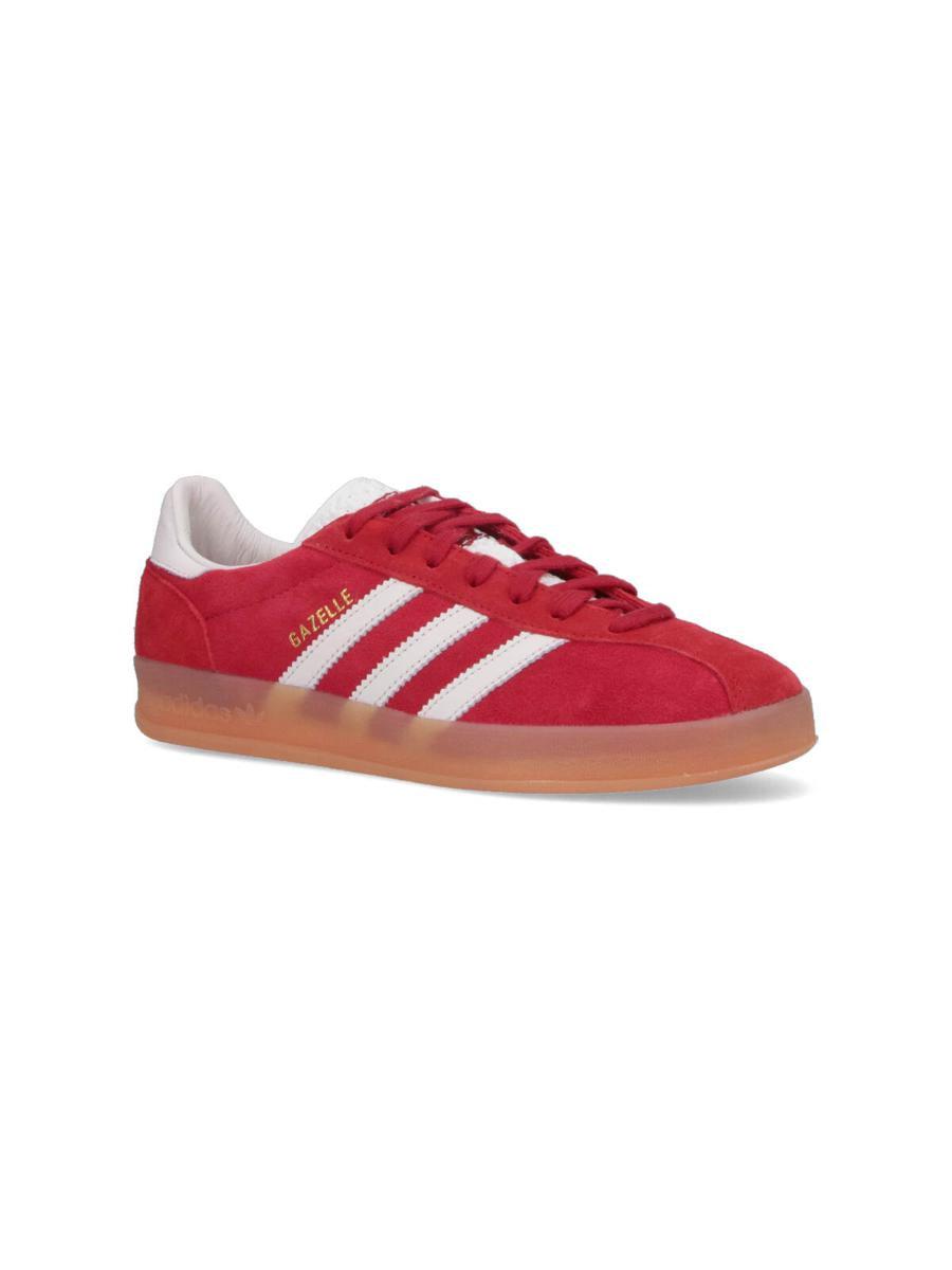 ADIDAS ORIGINALS Gazelle Suede Sneakers With Branded Heel In Red Product Image