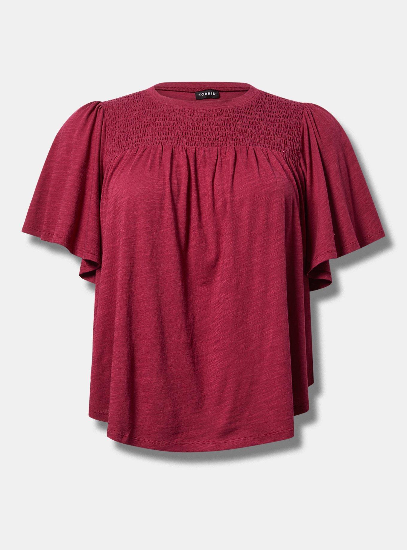 Flutter Sleeve Smocked Top Product Image