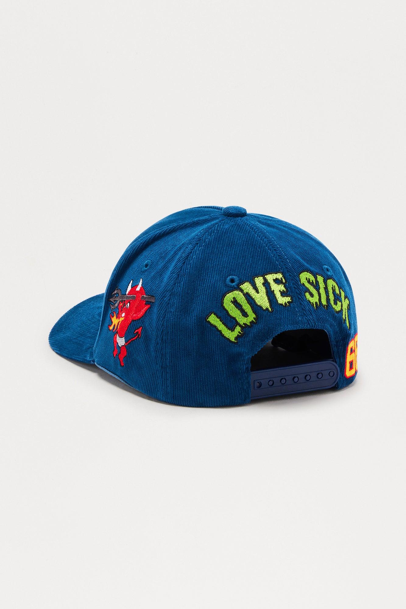 Love Sight Corduroy Snapback Hat - Navy Product Image