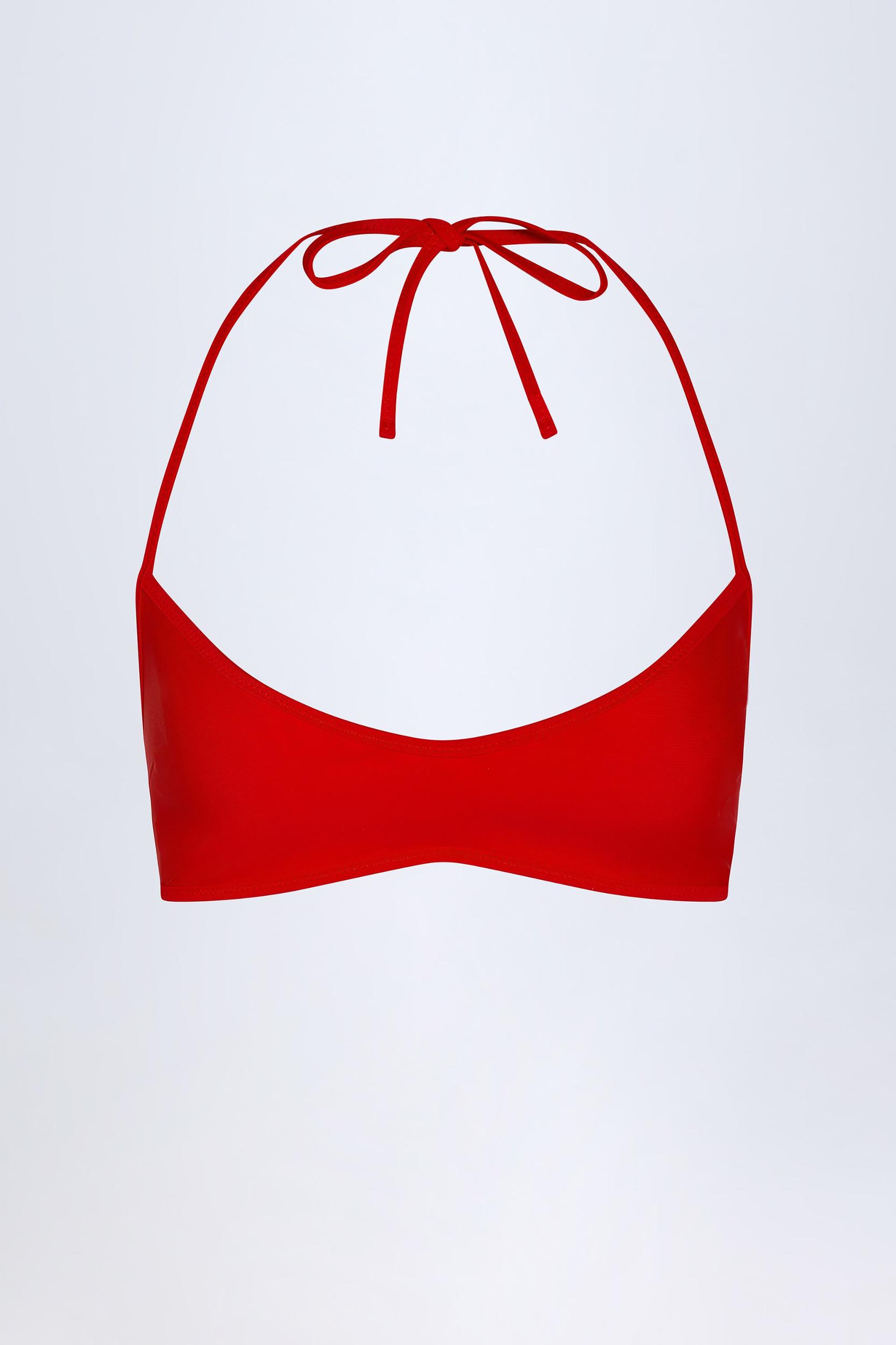 Reversible Halterneck Bikini Top in Zebra Print Product Image