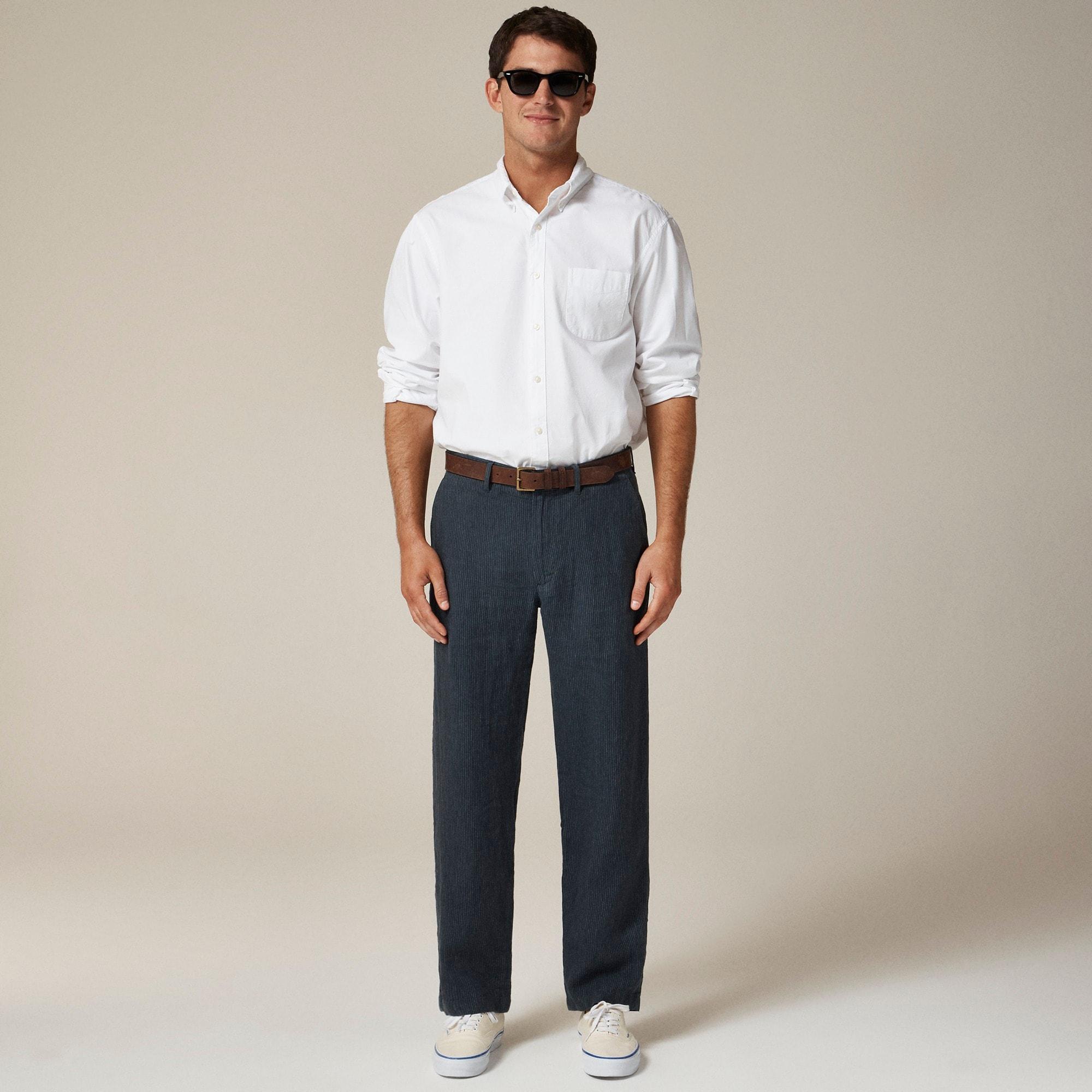 Classic-fit linen trouser Product Image