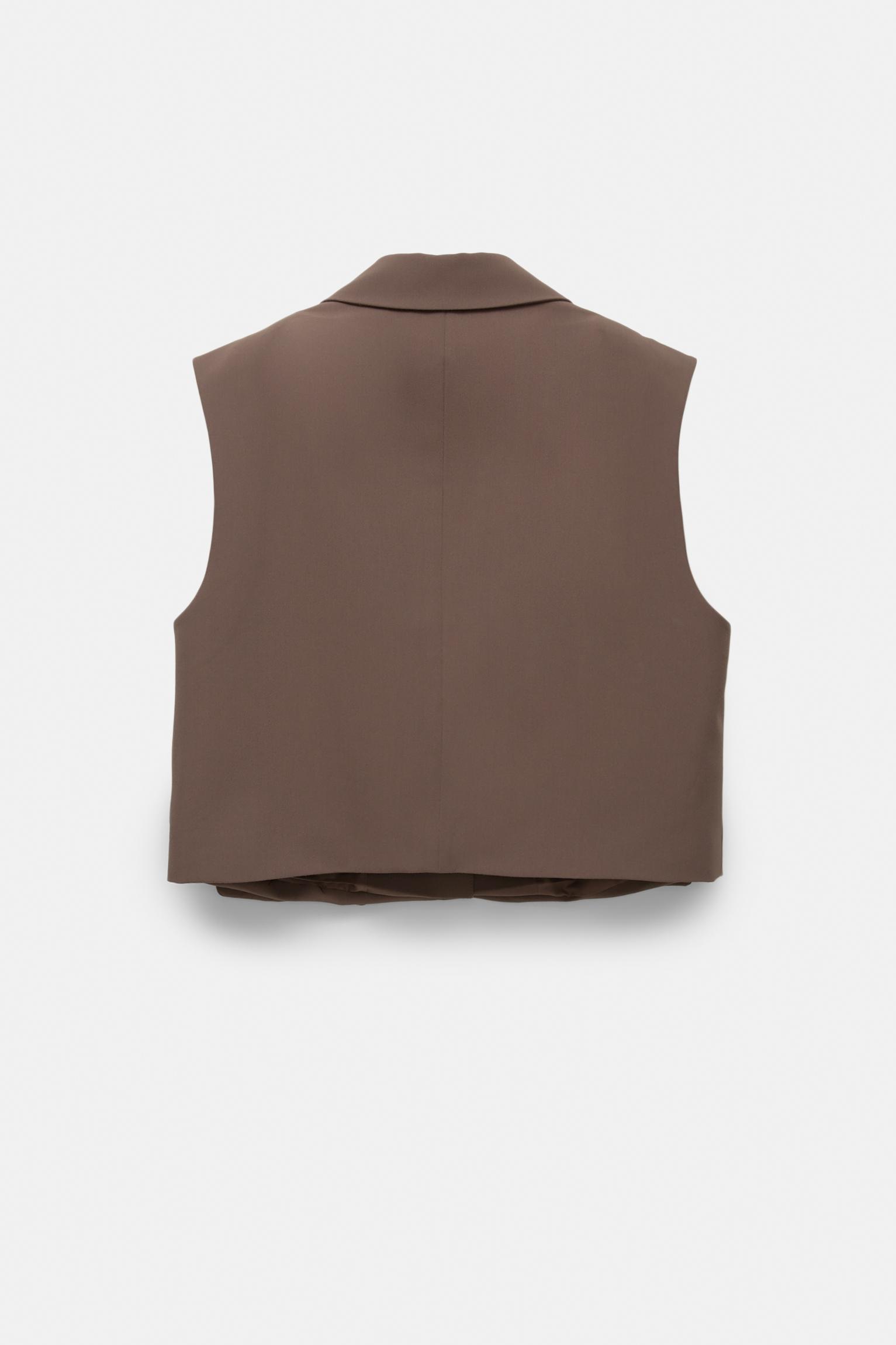 Cropped suit vest Product Image