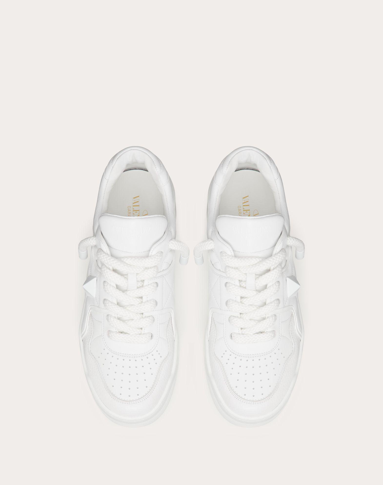 One Stud Xl Nappa Leather Low-Top Sneaker   Product Image