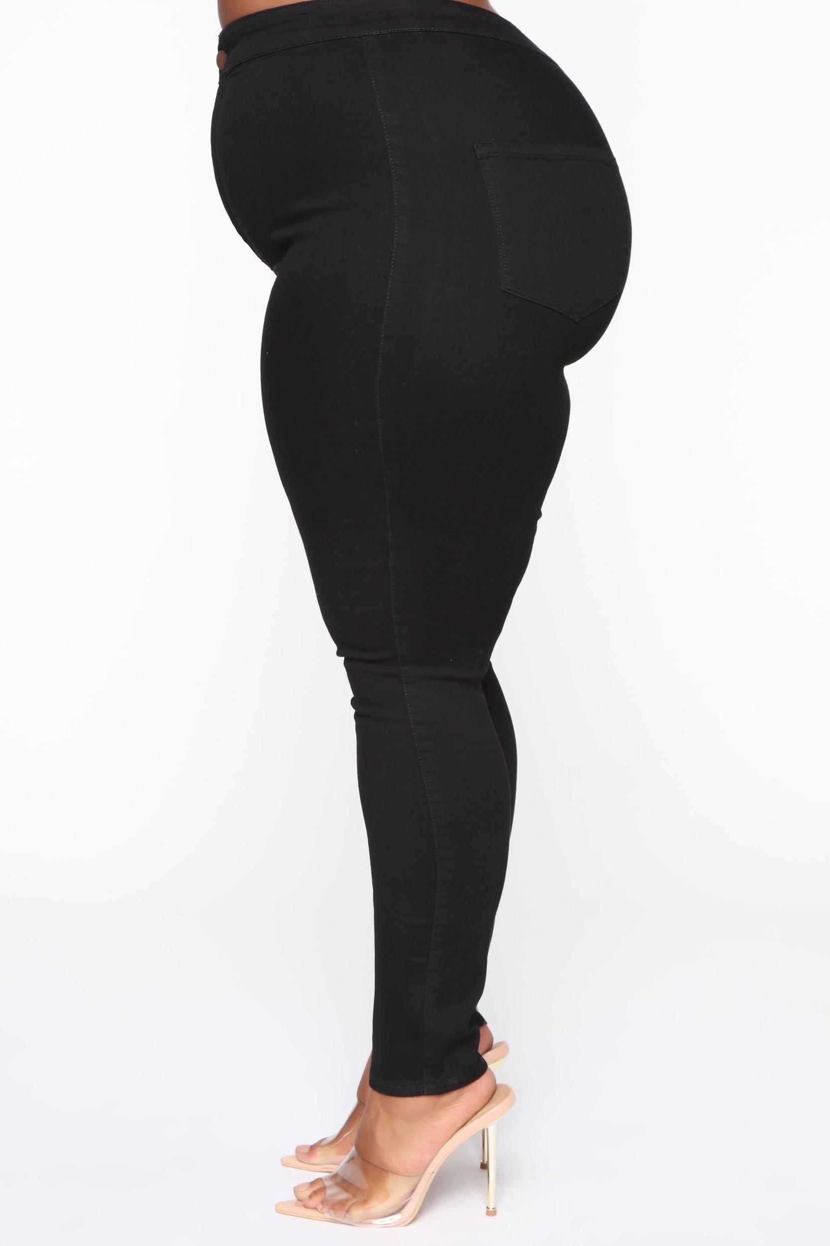 Luxe Ultra High Waist Skinny Jeans - Black Product Image