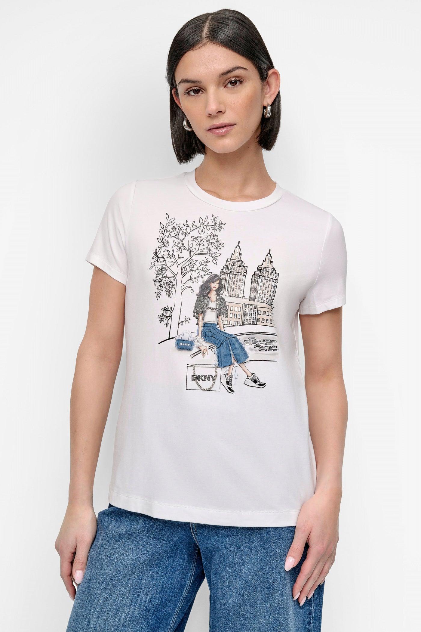 BROOKLYN BRIDGE EMBELLISHED TEE Product Image
