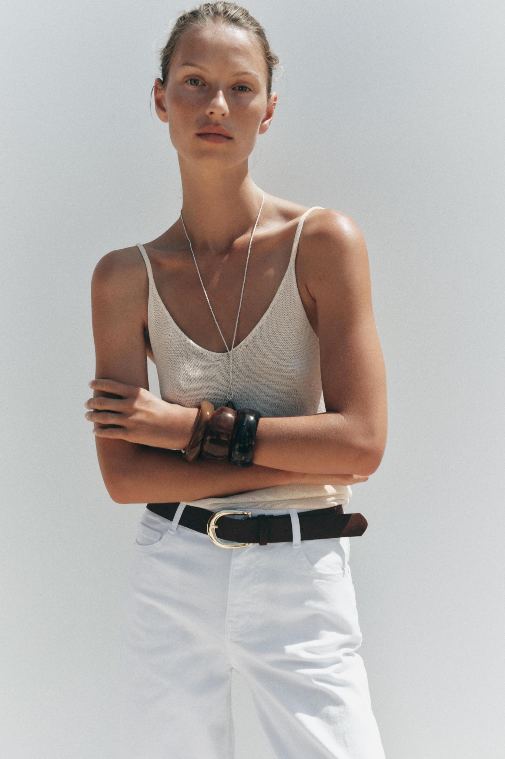 Z.10 HIGH-WAISTED BELTED CULOTTE JEANS Product Image