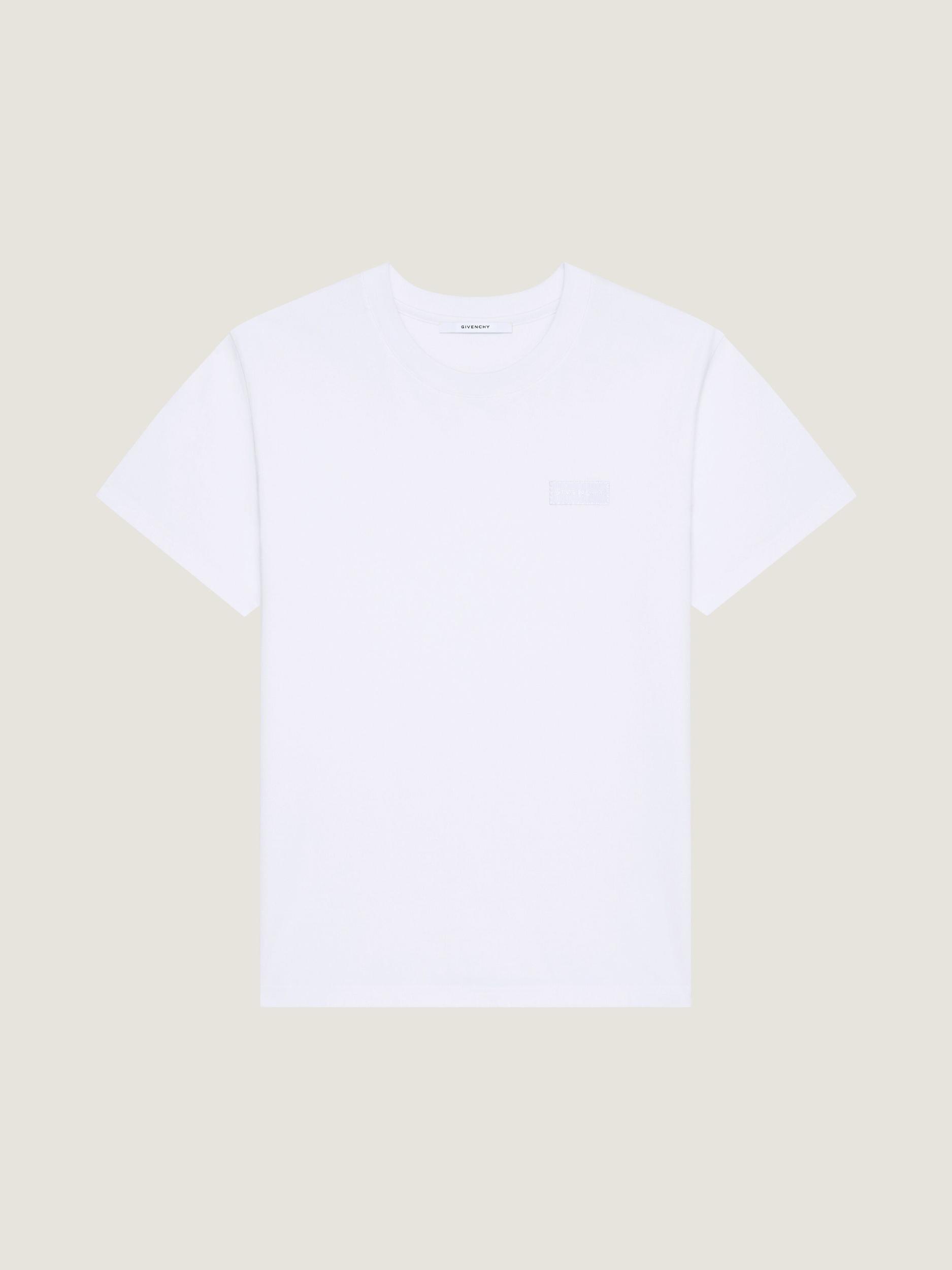 T-shirt in cotton with GIVENCHY patch Product Image