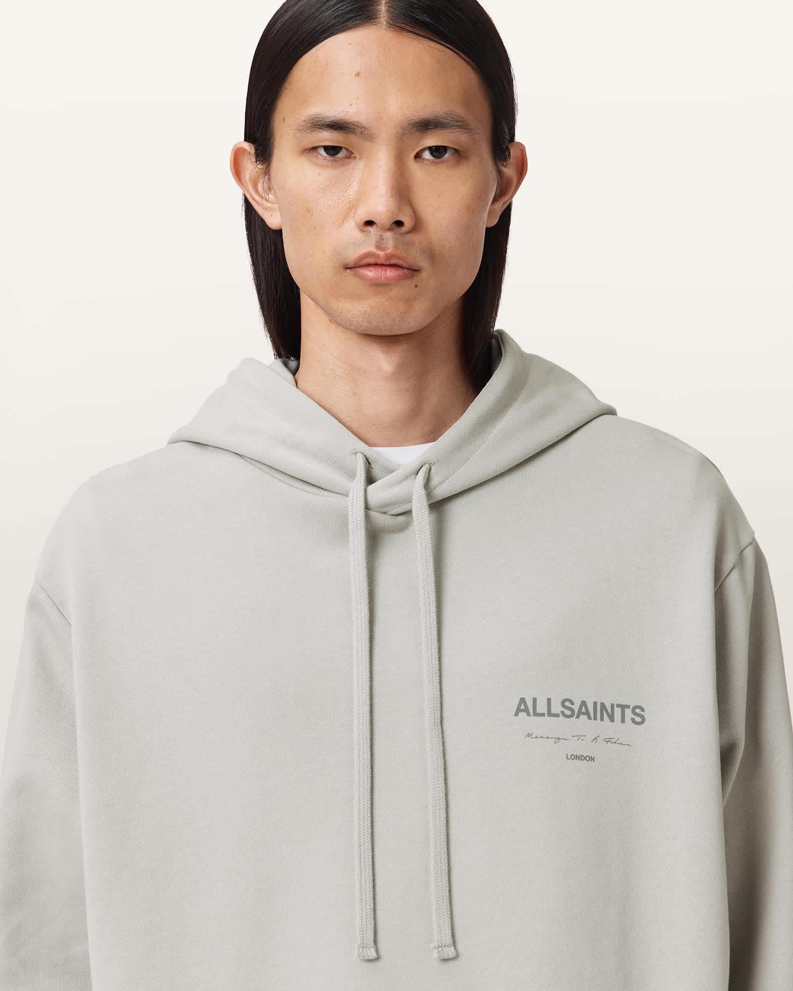 Future Relaxed Fit Hoodie CARBON GREY | ALLSAINTS US Product Image