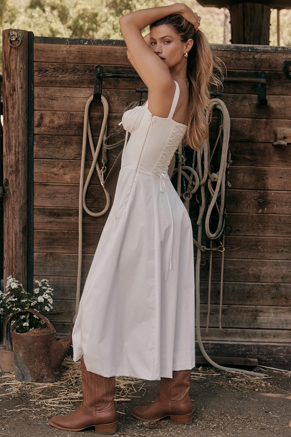 Carmen  white bustier sundress Product Image