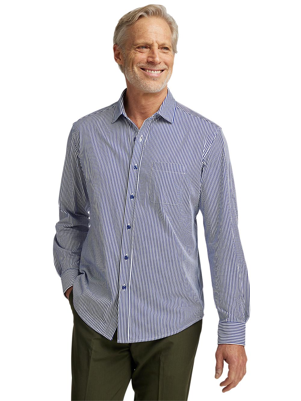 Cotton Button Front Polo - Blue Product Image