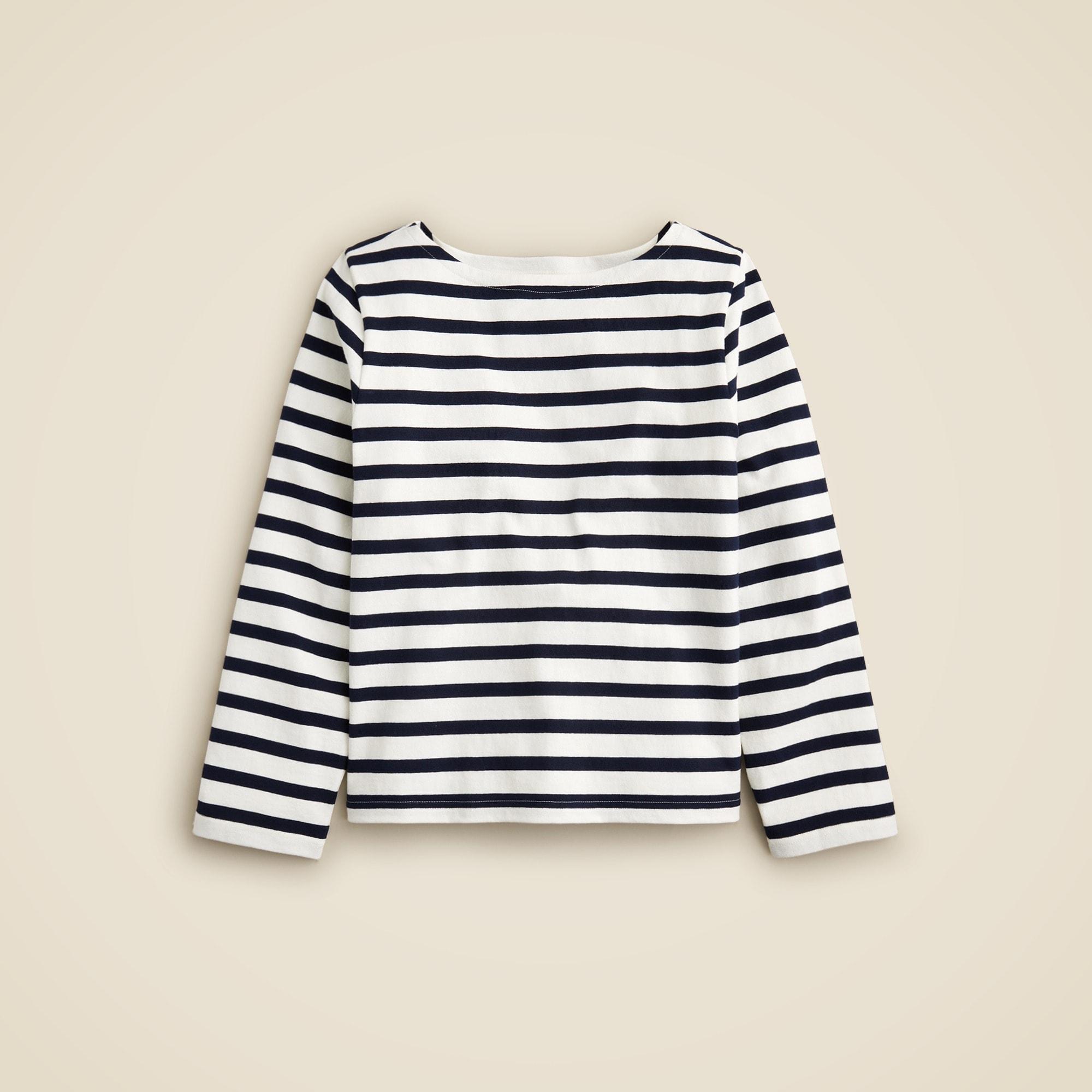 Classic mariner cloth boatneck T-shirt in stripe Product Image