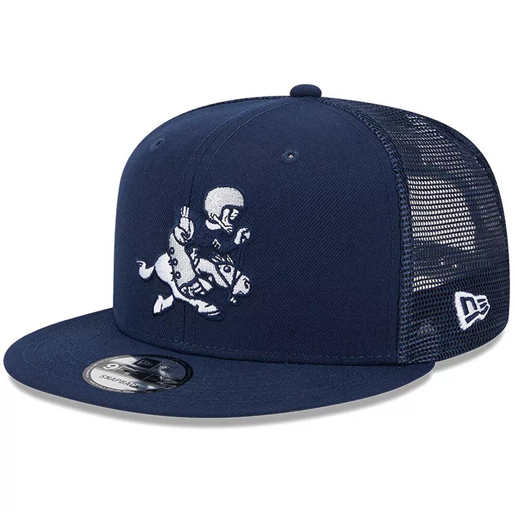 Men's New Era Navy Dallas Cowboys Retro Joe Main Trucker 9FIFTY Snapback Hat, Blue Product Image