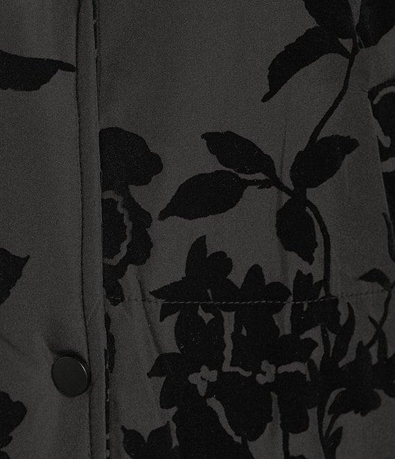 C&V Chelsea & Violet Long Sleeve Flocked Floral Woven Jacket Product Image