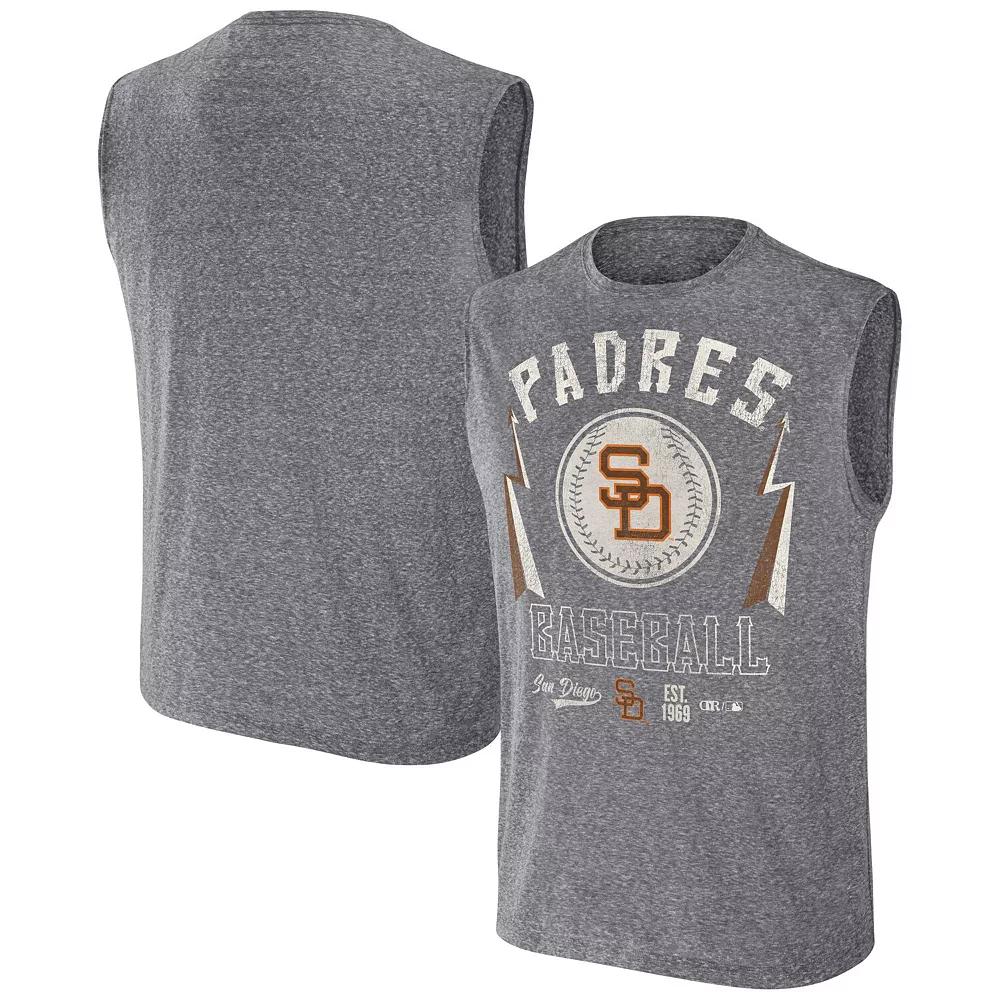 Men's Darius Rucker Collection by Fanatics Charcoal San Diego Padres Muscle Tank Top, Size: Small Product Image