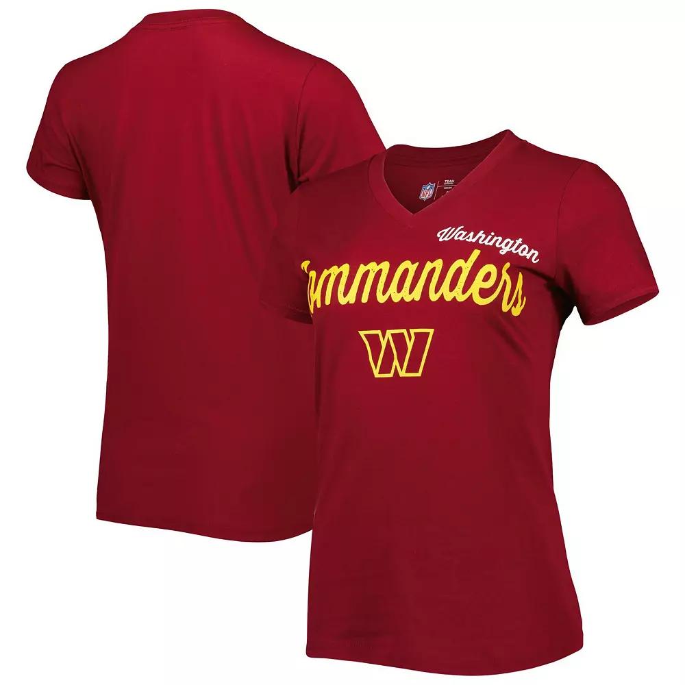 Women's G-III 4Her by Carl Banks Burgundy Washington Commanders Post Season V-Neck T-Shirt, Size: XS, Wft Med Re Product Image