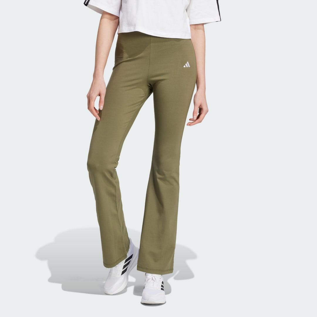 adidas Essentials Small Logo Flared Leggings Black M Womens Product Image