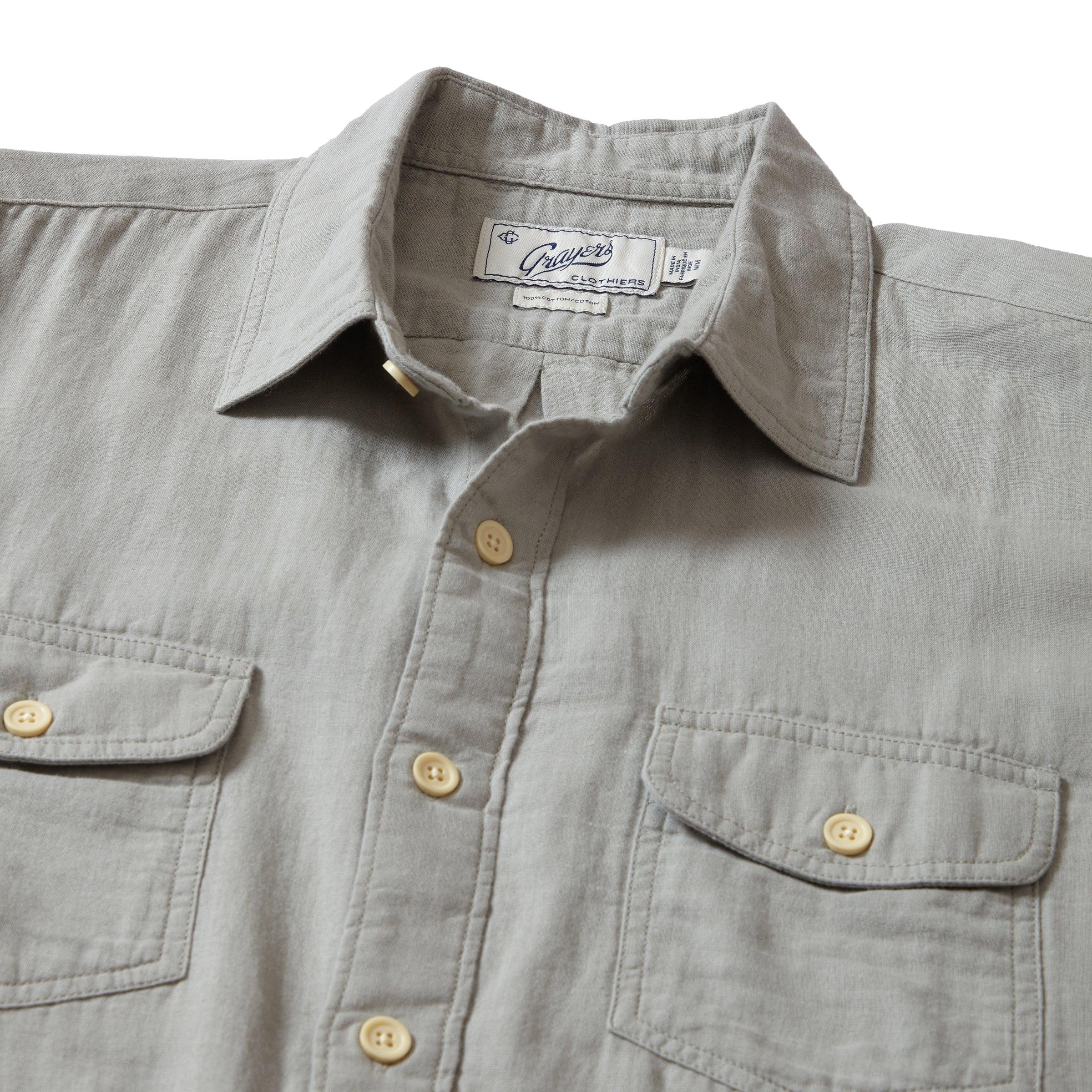 Brando Lightweight Double Cloth Shirt - Wrought Iron Product Image