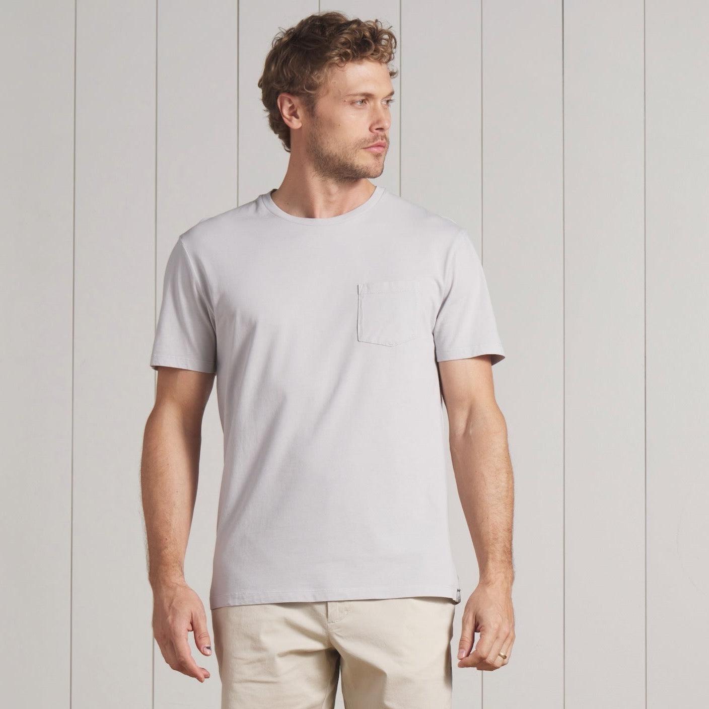 Pima Cotton Pocket Tee - Glacier Gray Product Image