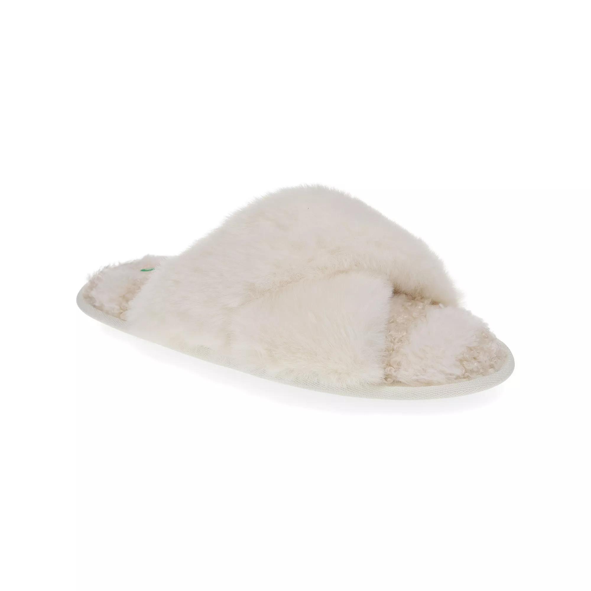 Honeydew Women's Mixed Media Crossband Slippers, Size: 7-8, Ivory Product Image