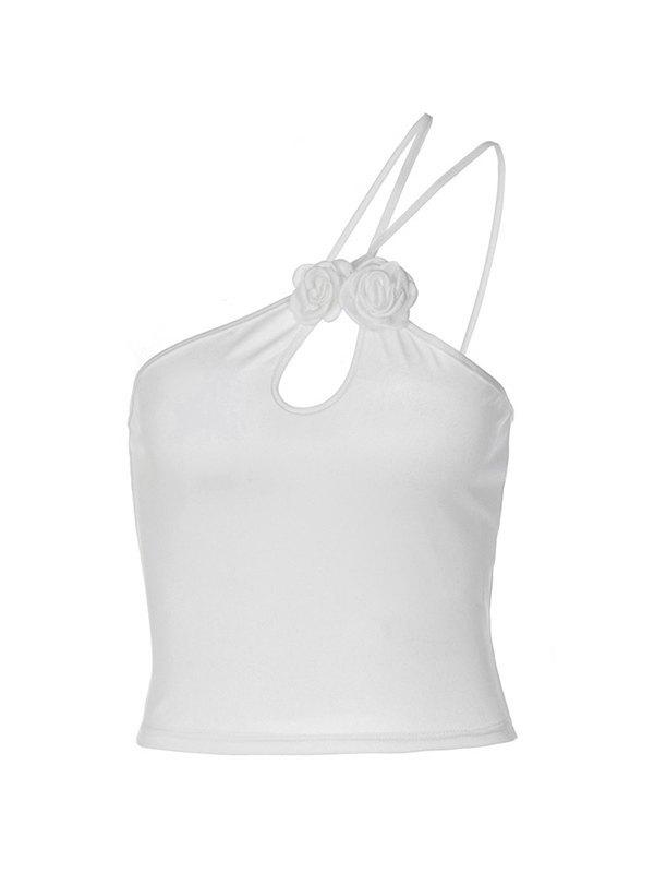 Flower Embellish Cutout Crop Cami Top Product Image