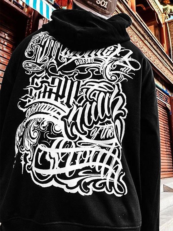 Men's Disorganized Print Oversized Hoodie Product Image
