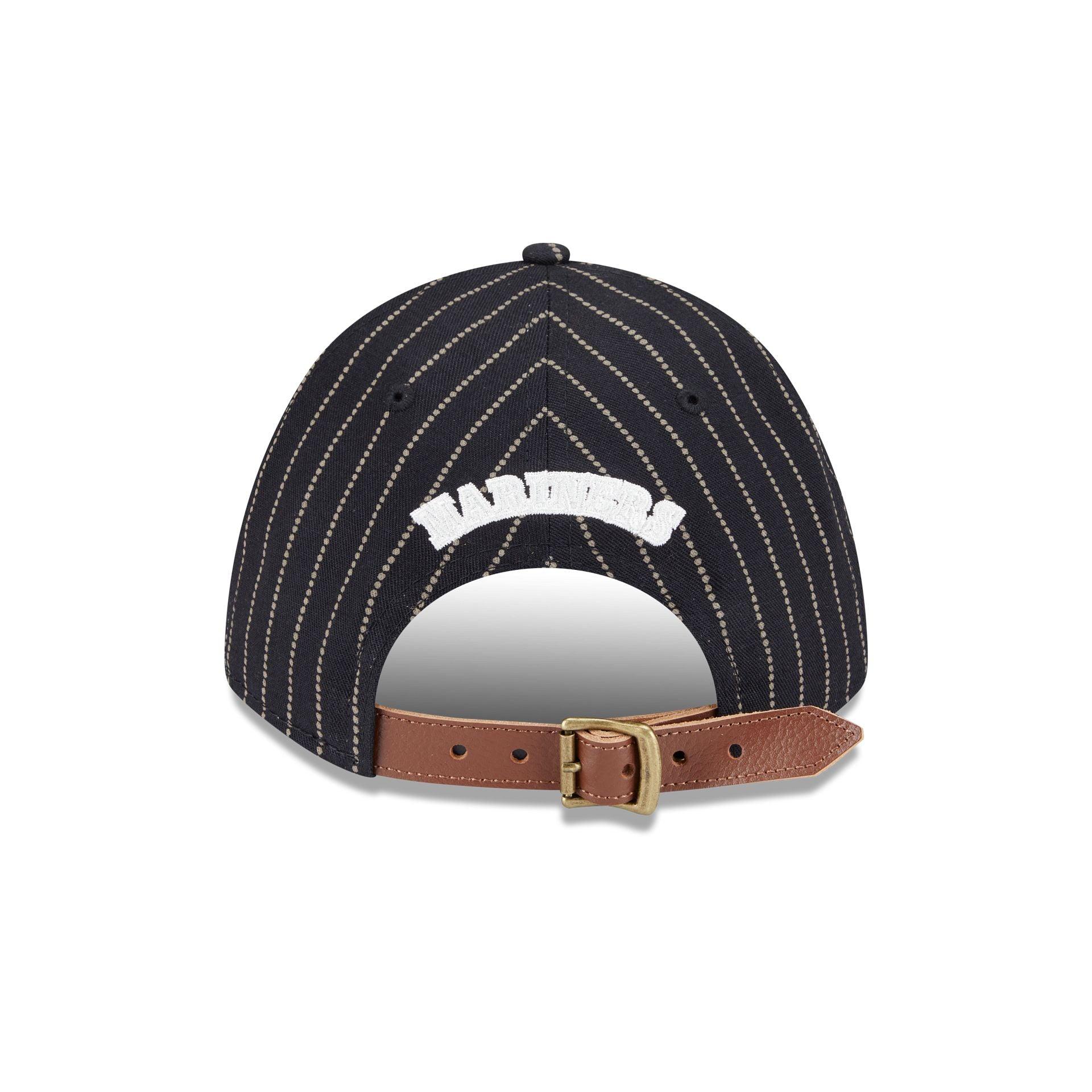 Seattle Mariners Dotted Pinstripe 9FORTY M-Crown A-Frame Adjustable Hat Male Product Image