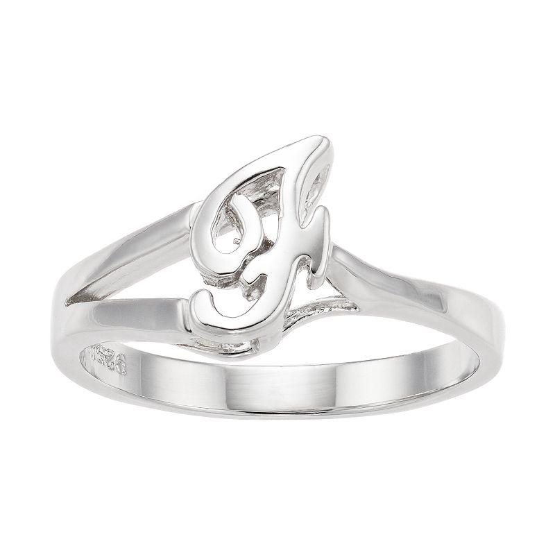 Traditions Jewelry Company Sterling Silver Initial Ring, Womens Product Image