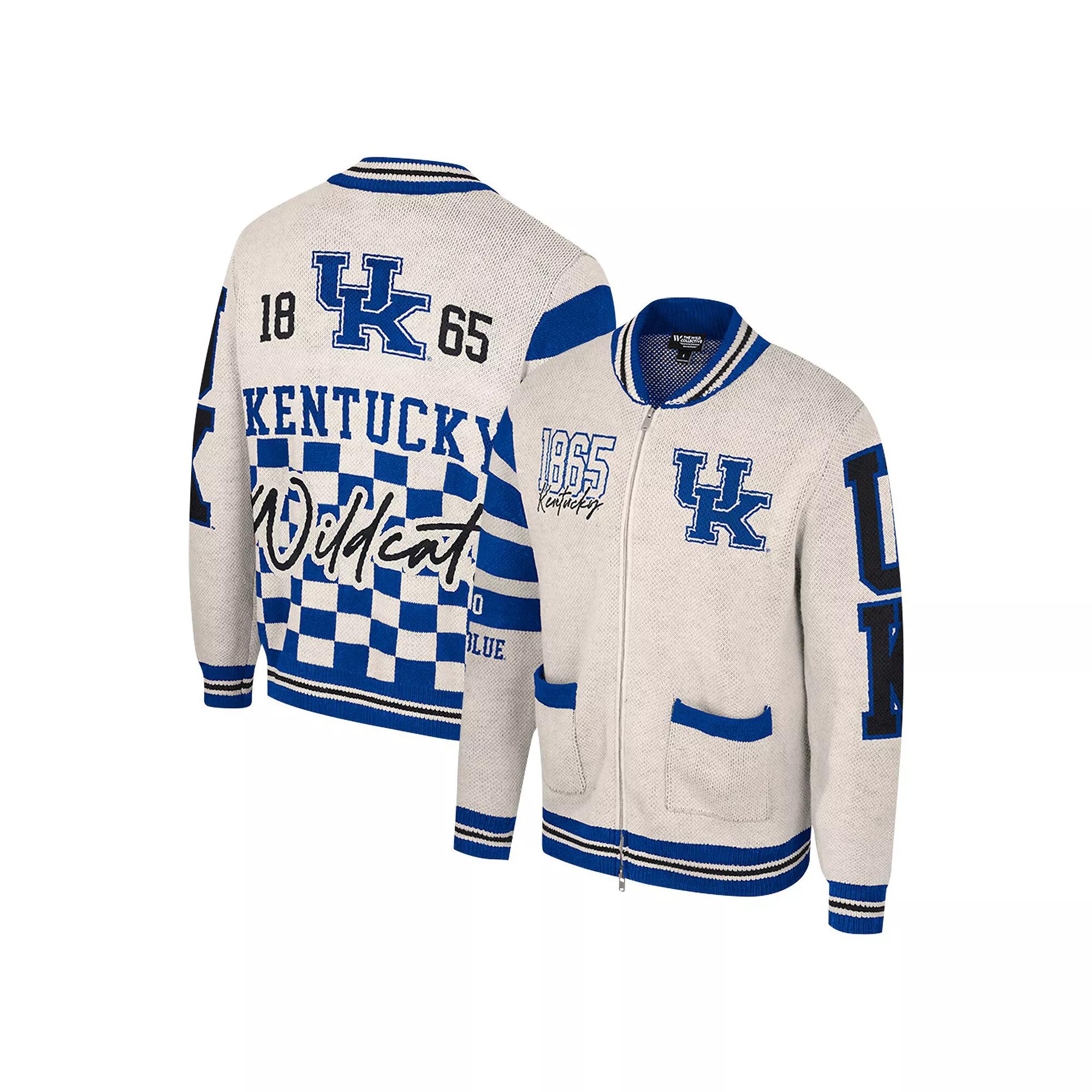 Women's Colosseum Cream Kentucky Wildcats Jacquard Full-Zip Sweater, Size: Small, Beige Product Image