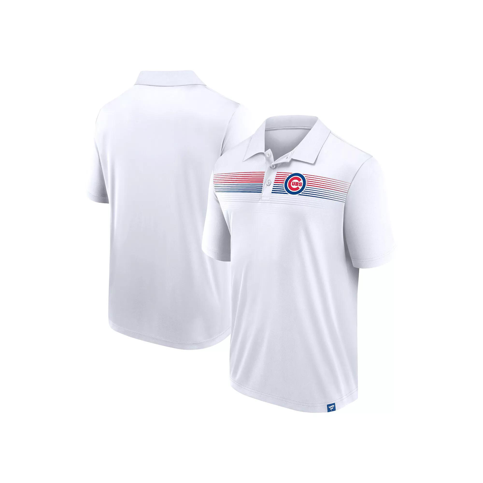 Men's Fanatics Branded White Chicago Cubs Big & Tall Victory For Us Interlock Polo,  Product Image